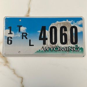 Wyoming  license plate